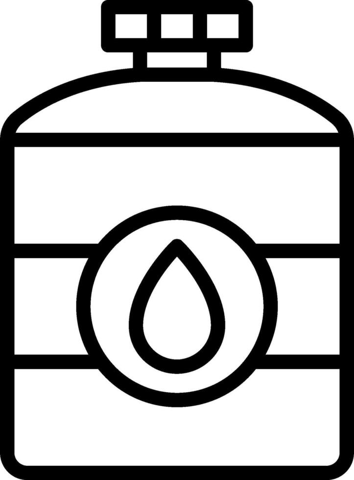 A gas canister with a water drop icon vector