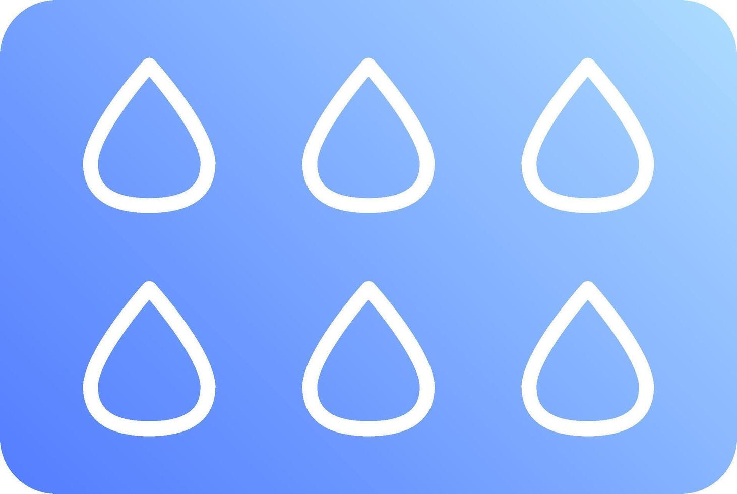 A blue square with four water drops on it vector