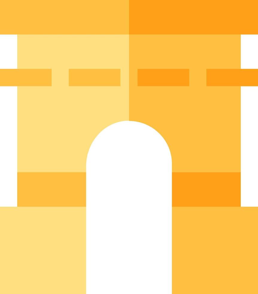 An orange arch with a white background vector