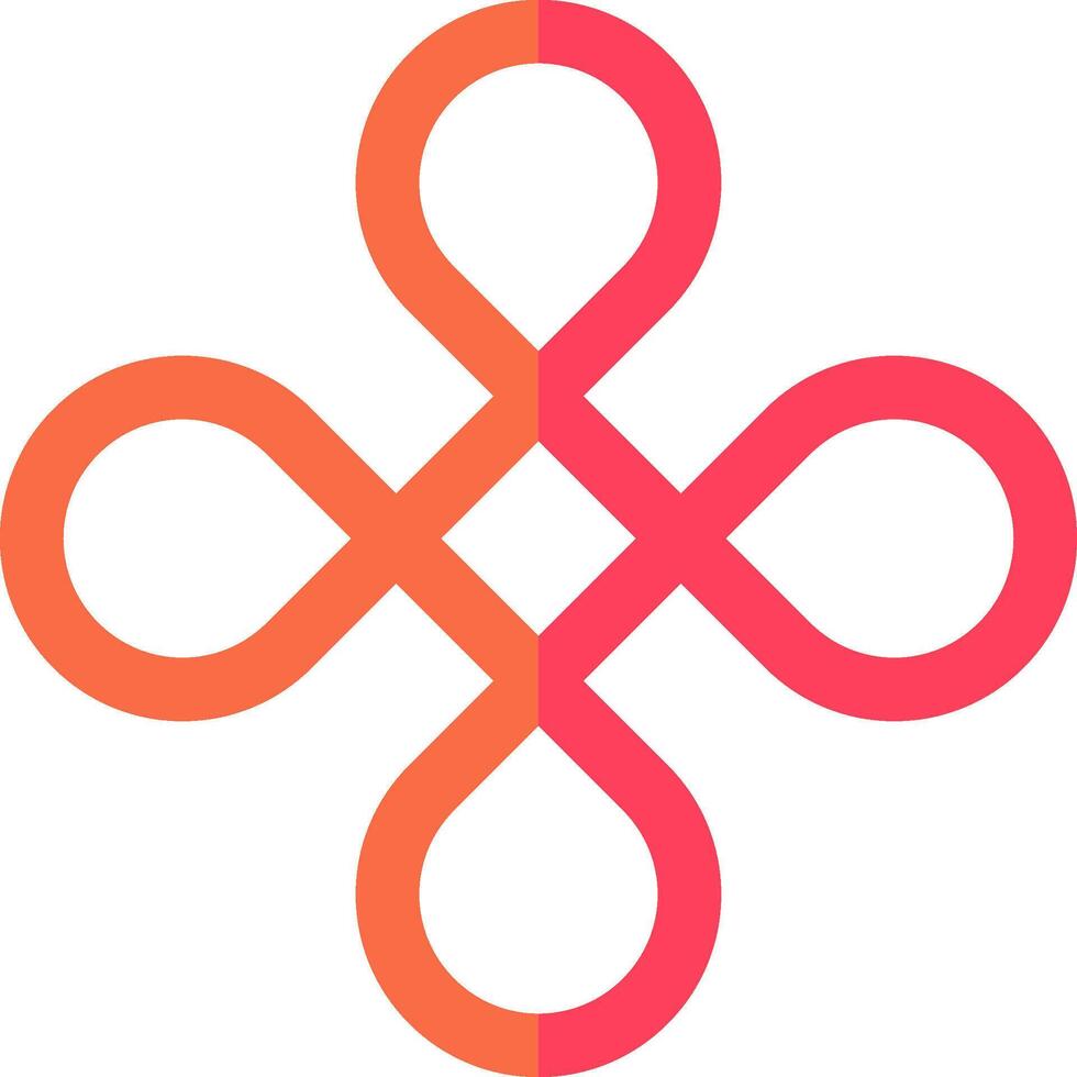 The logo for the company is an orange and red cross vector