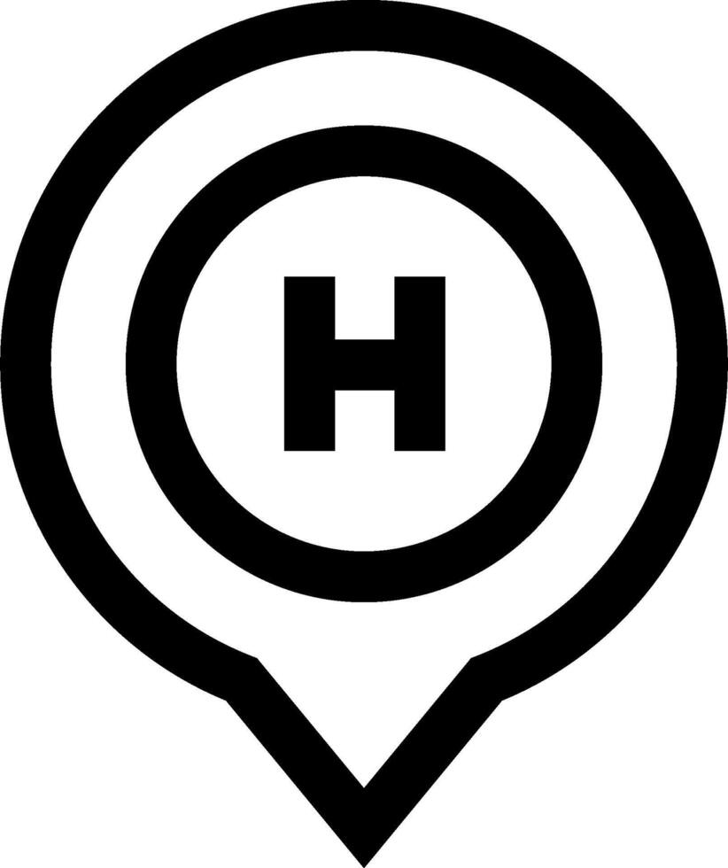 The h logo in black and white vector