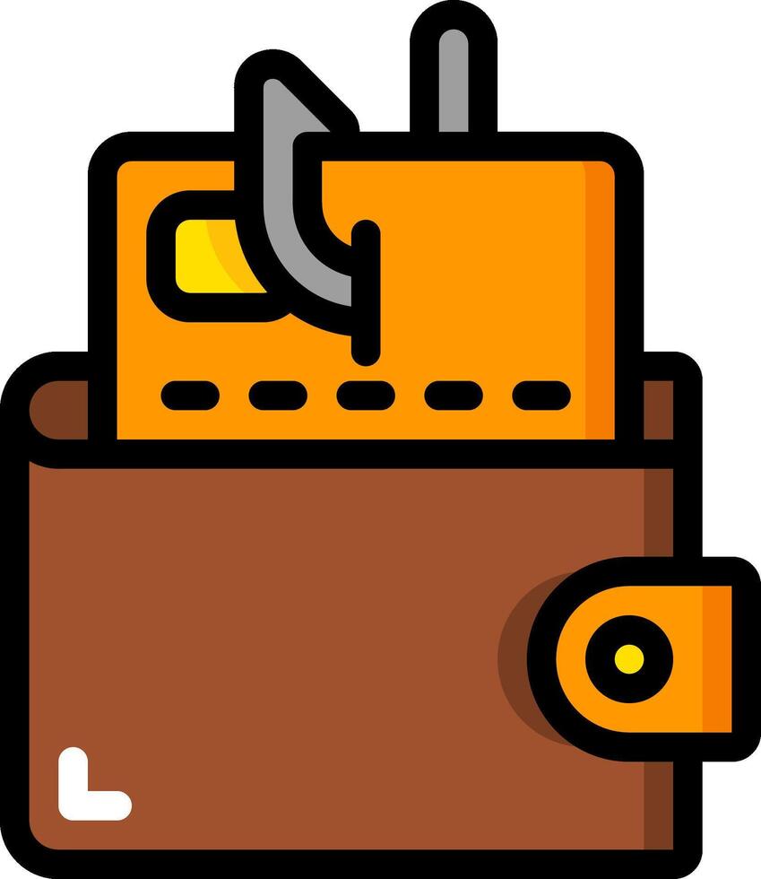 Wallet icon with tools in it vector