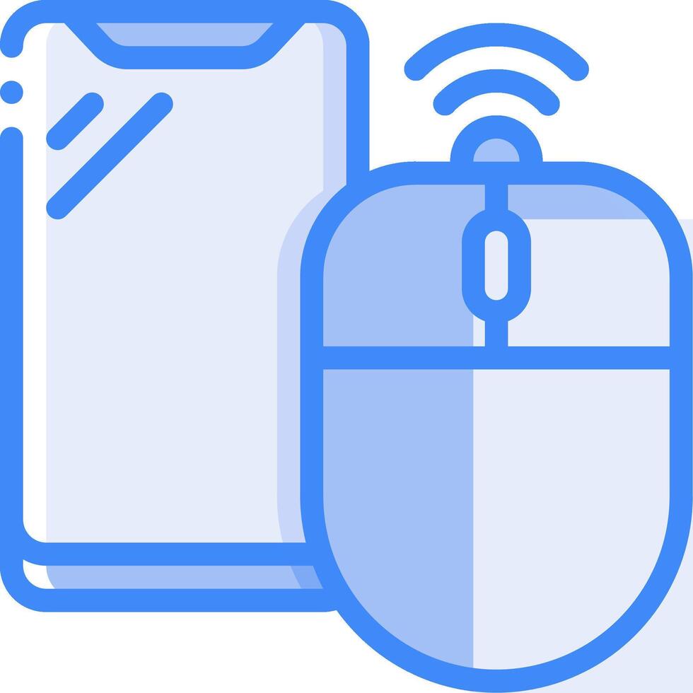 Wireless mouse and smartphone icon vector