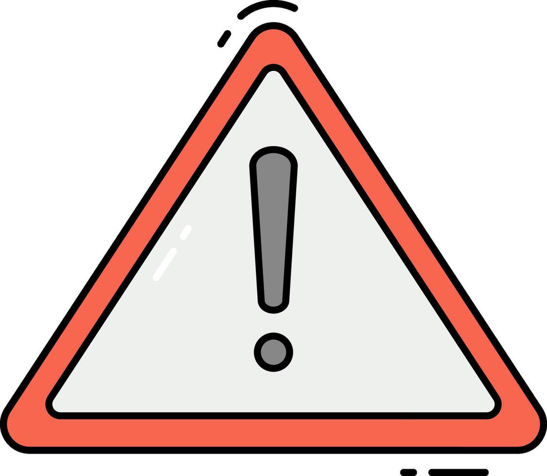 A warning sign with an exclamation mark vector