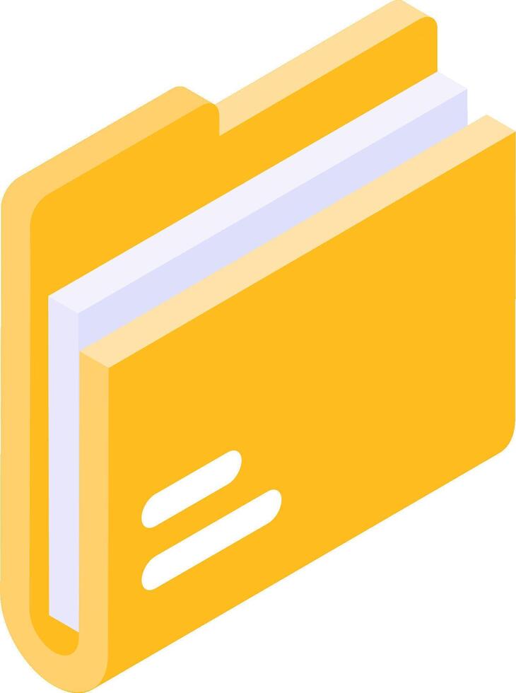 A yellow folder icon on a white background vector