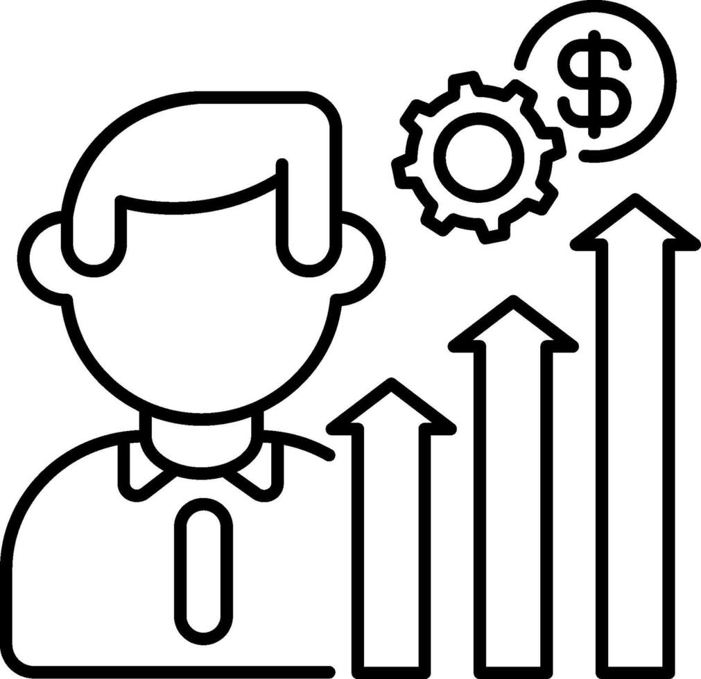 Business growth icon vector