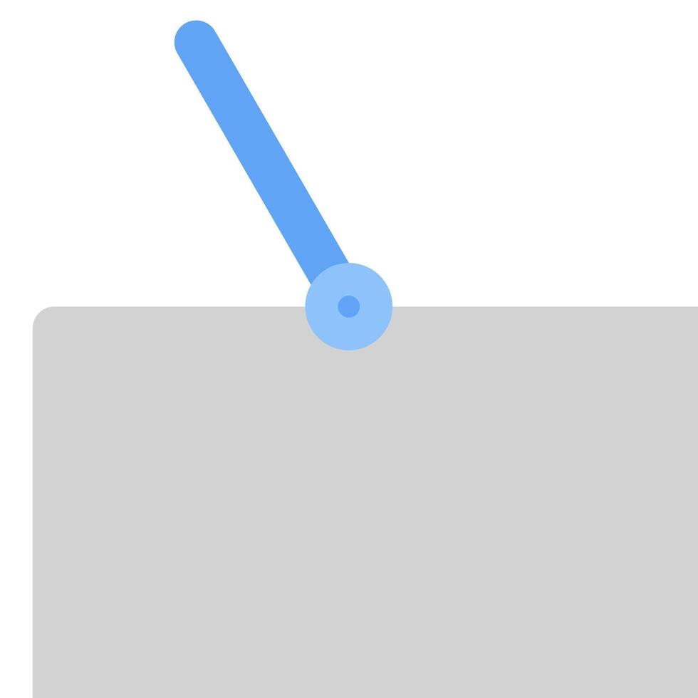 A blue pen is sitting on a white surface vector