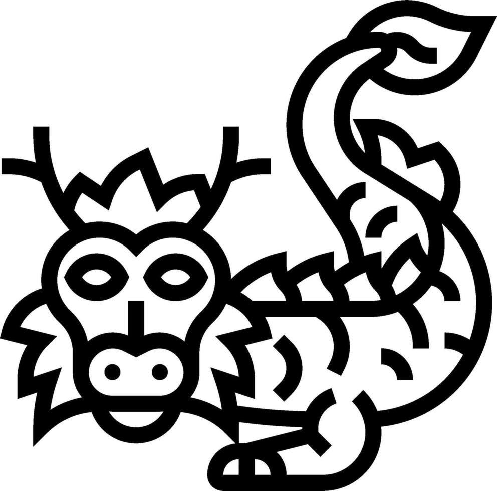 Chinese dragon coloring pages vector