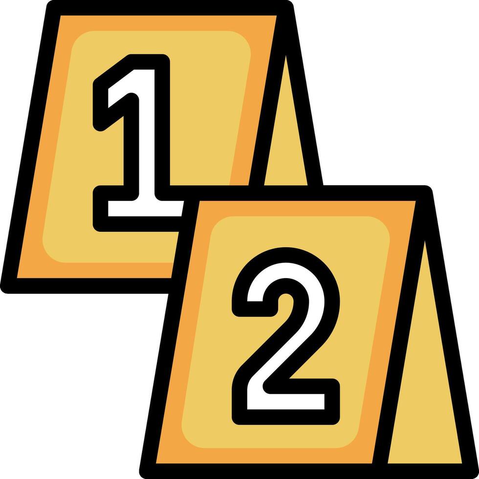 Two yellow squares with the number two on them vector