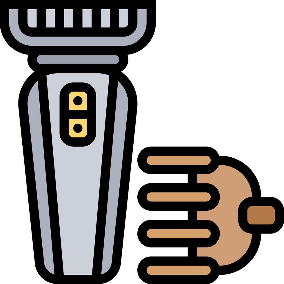 A hair clipper and a hand holding it vector