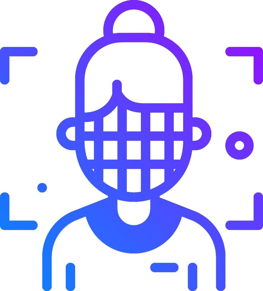 A woman with a mask on her face vector