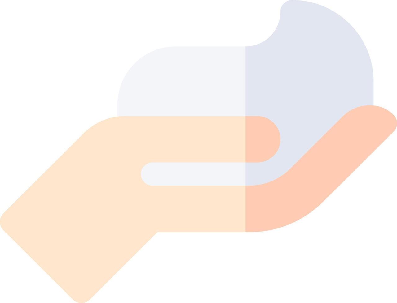 A hand holding a piece of paper with a white background vector