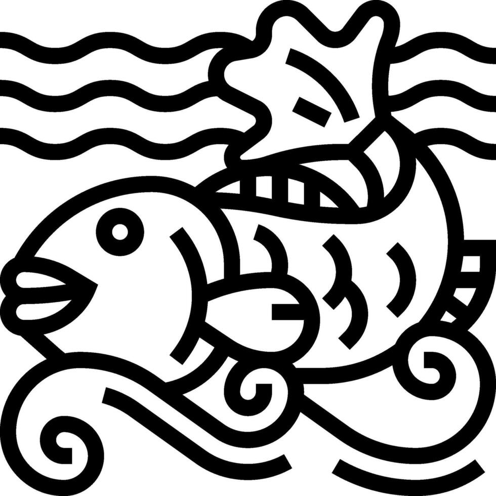 Fish coloring pages free download vector