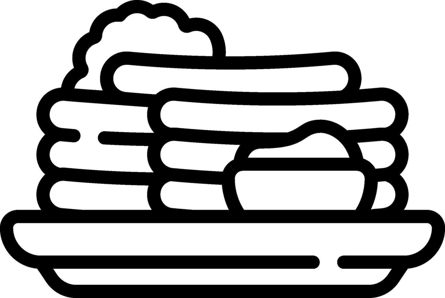 Pancakes icon on white background vector