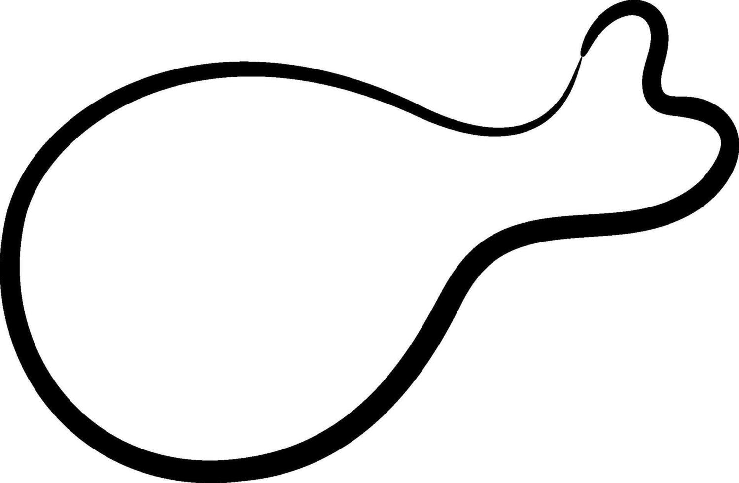 A black and white drawing of a fish vector