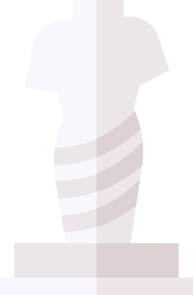 A statue of a man in a white robe vector