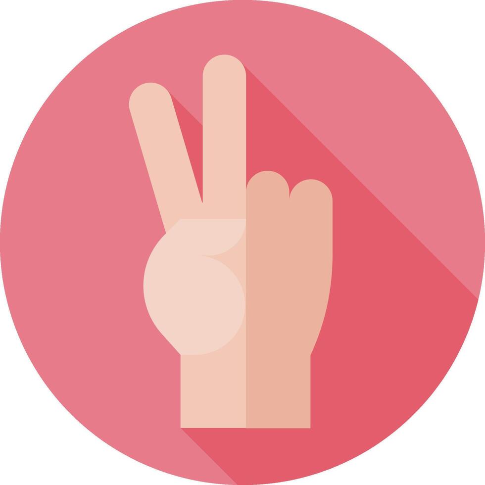 A hand with a peace sign on it vector