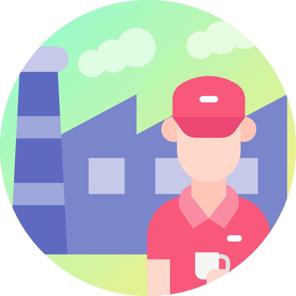 A man in a red cap holding a cup of coffee vector