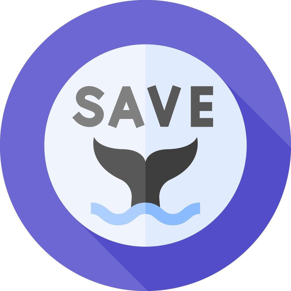 Save the whales icon vector