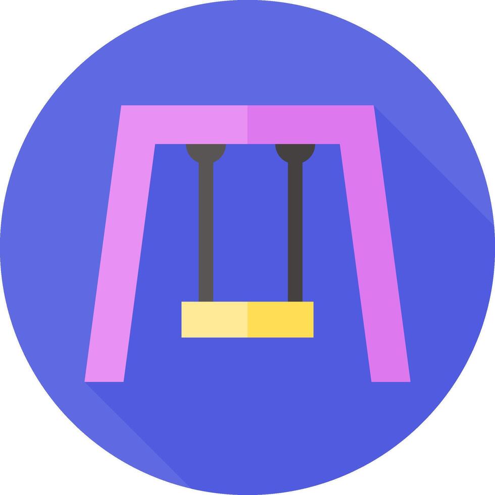 A purple and pink swing with a long shadow vector