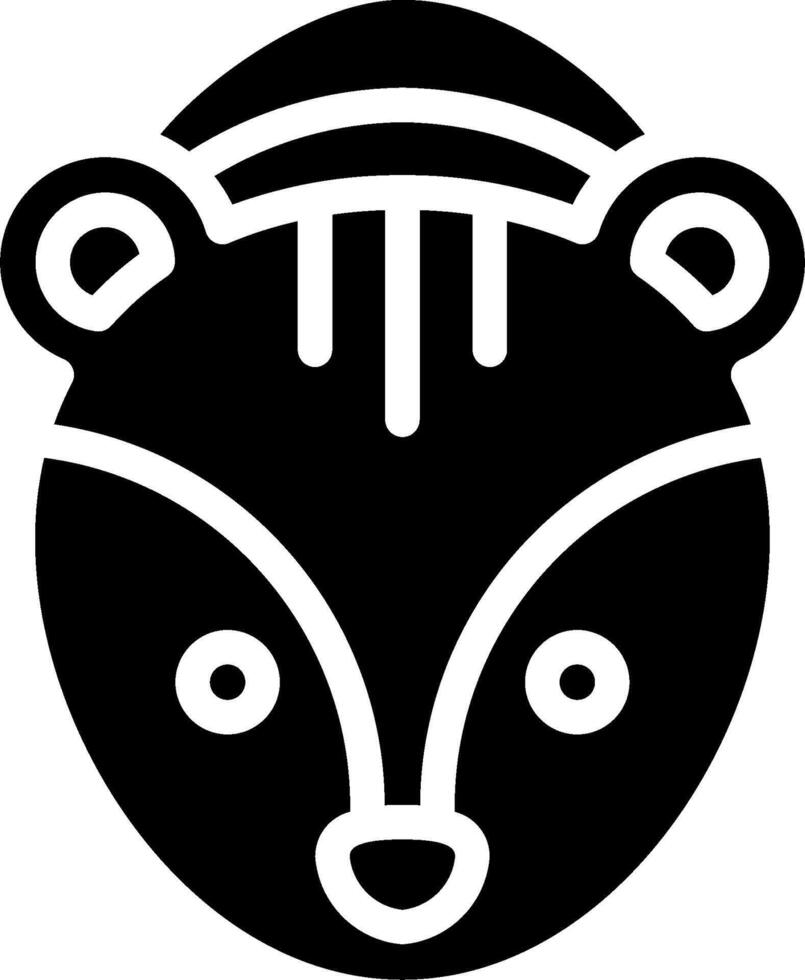 A black and white bear head icon vector