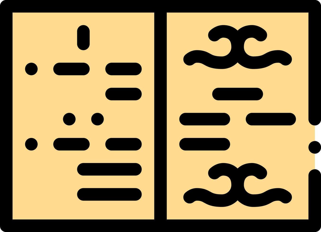 A menu icon with two pages vector