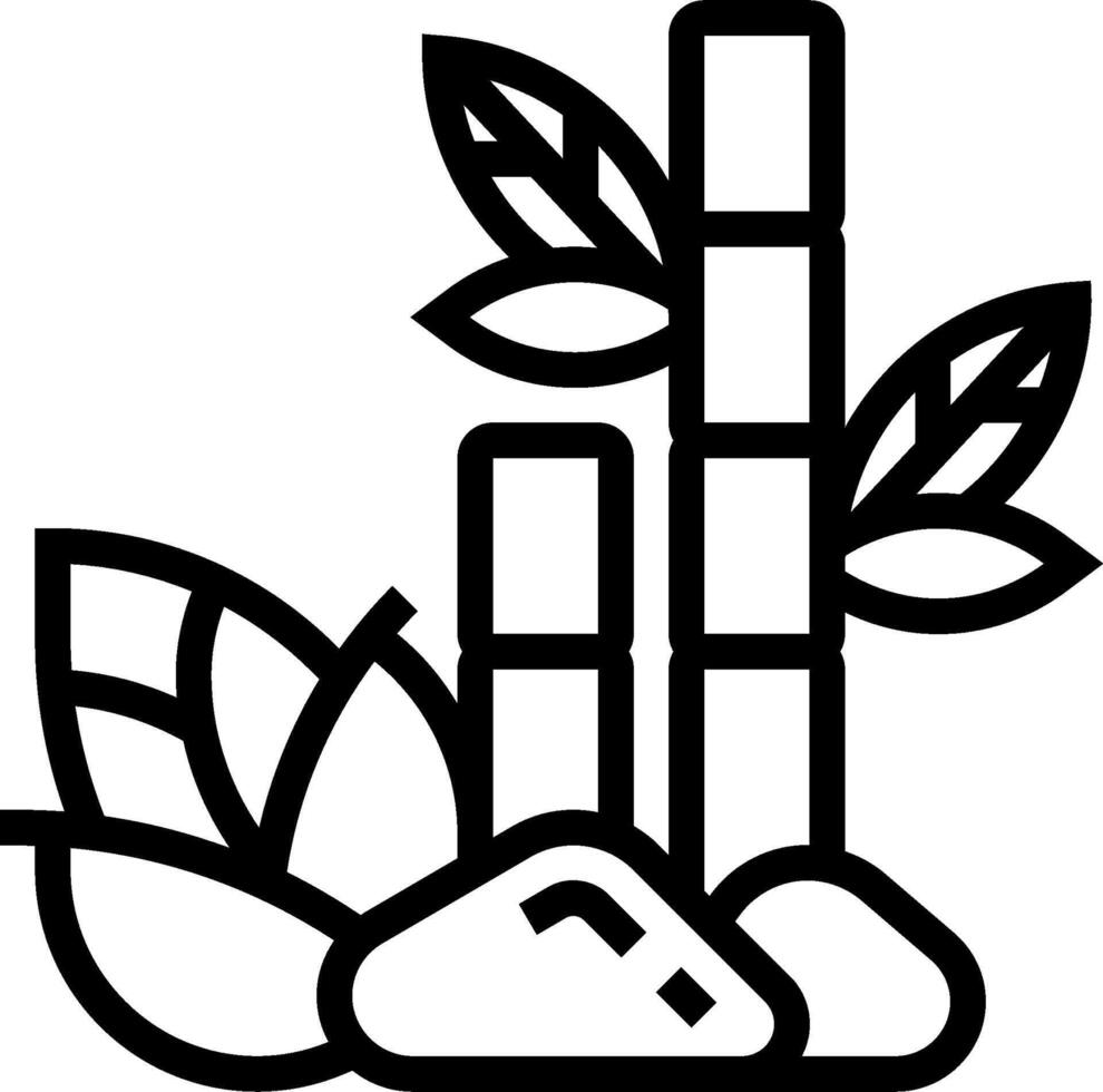 Bamboo plant icon on white background vector