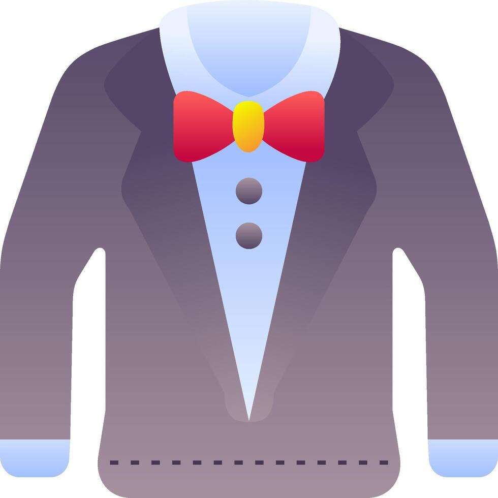 A suit with a bow tie on it vector