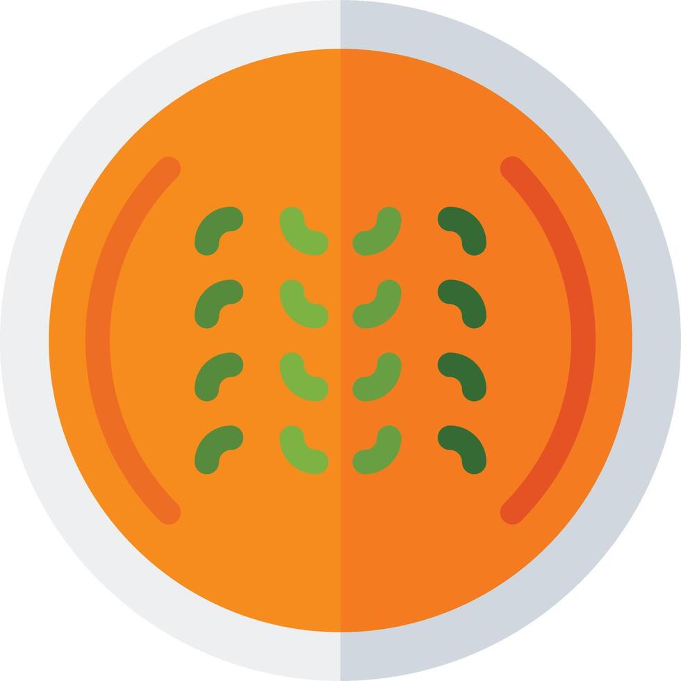 A flat icon of a bowl of soup vector