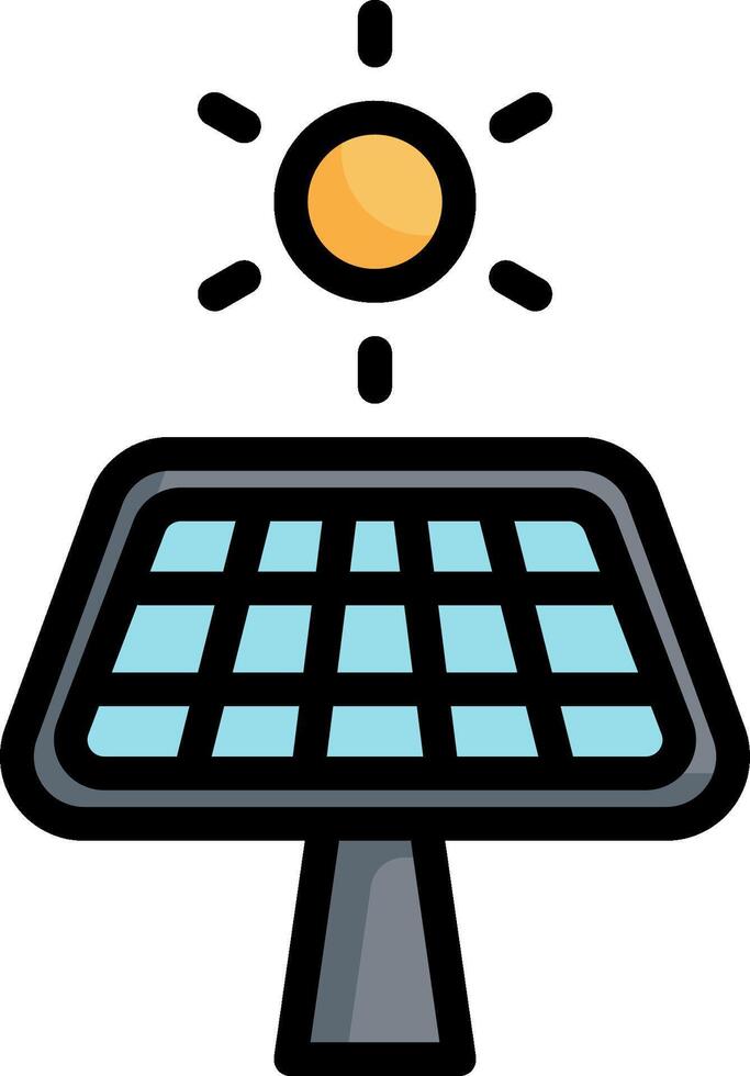 Solar panel icon illustration vector