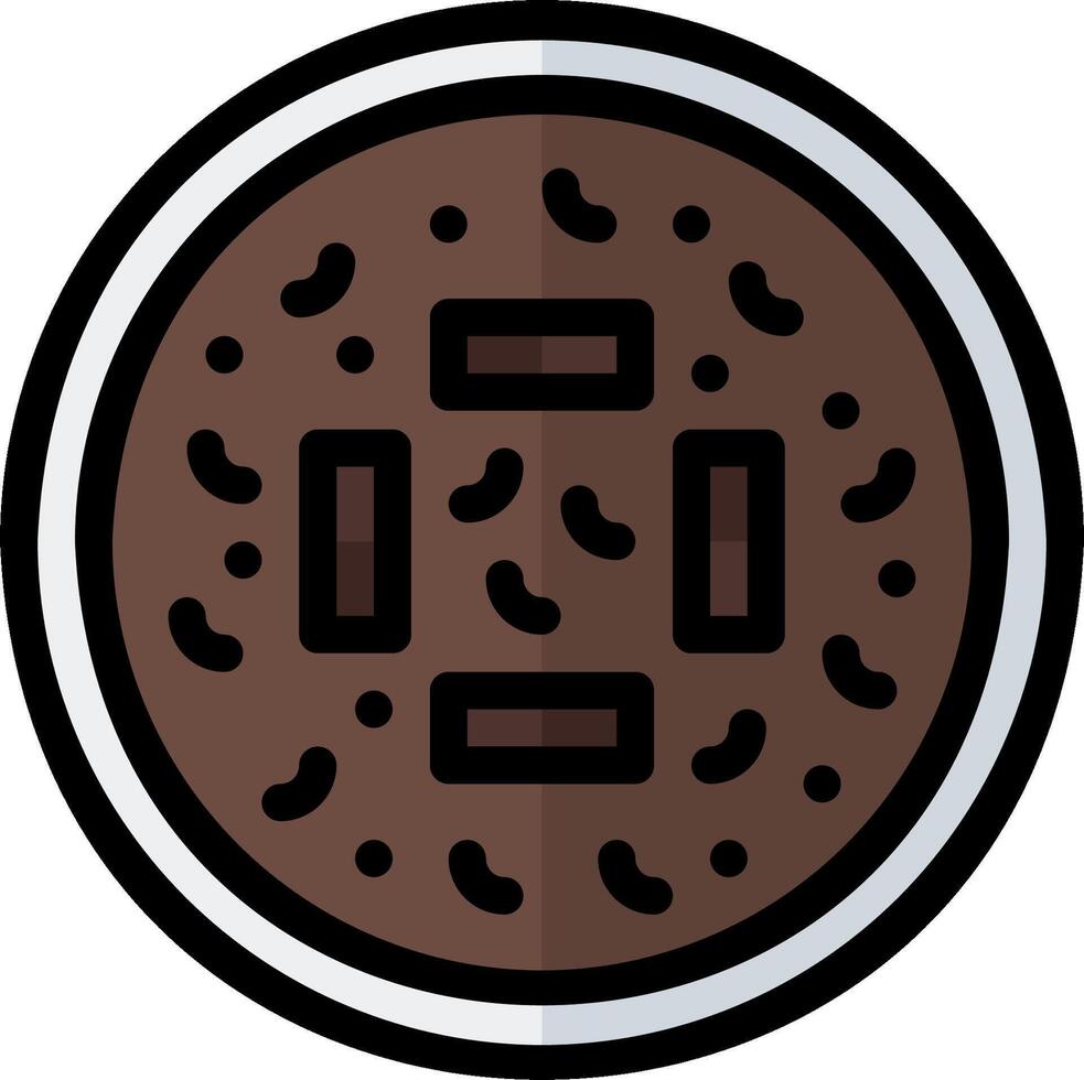 An image of a chocolate cookie vector