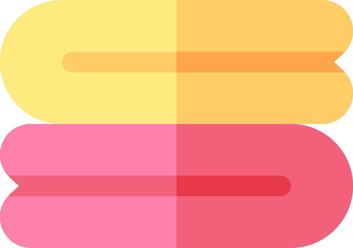 A pink and yellow ice cream sandwich vector