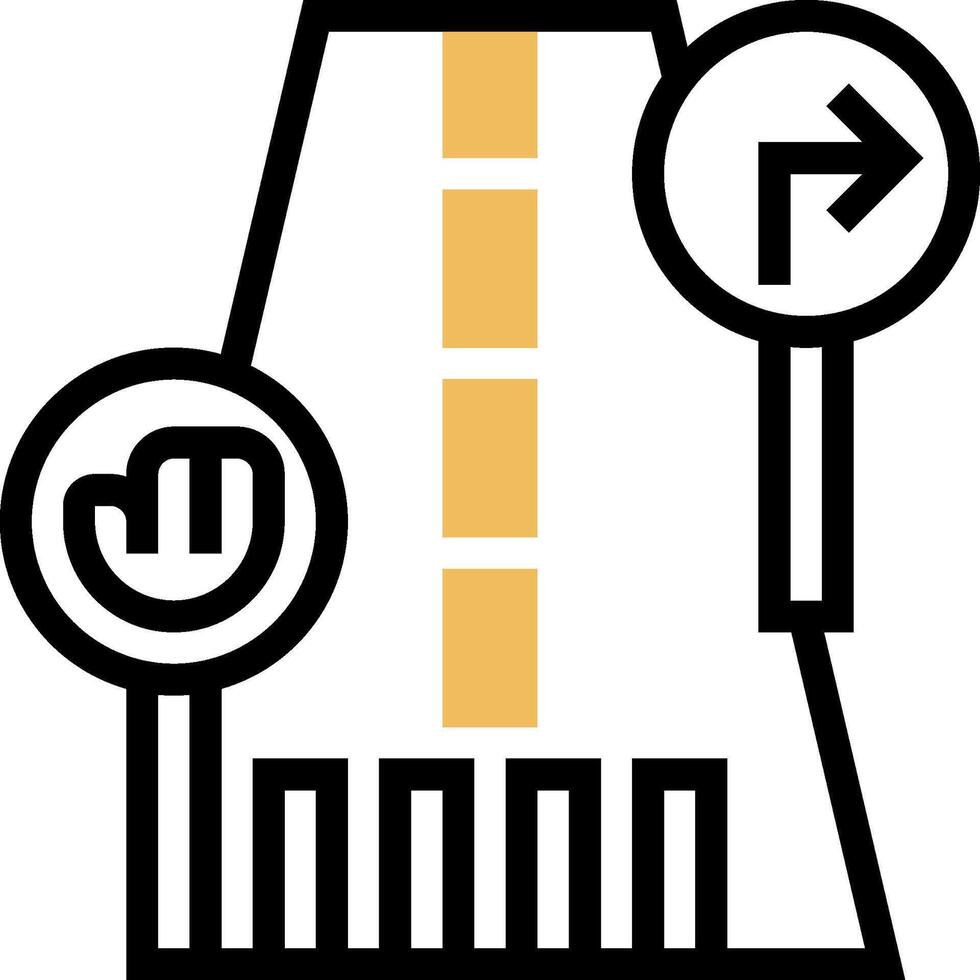 A road sign with a arrow pointing to the left and right vector