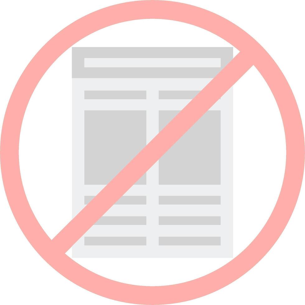 No paper sign on white background vector