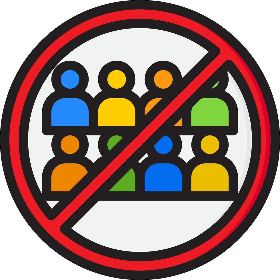No people sign illustration vector