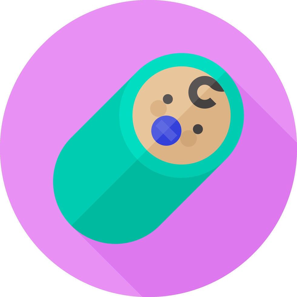 A flat icon of a baby in a bottle vector