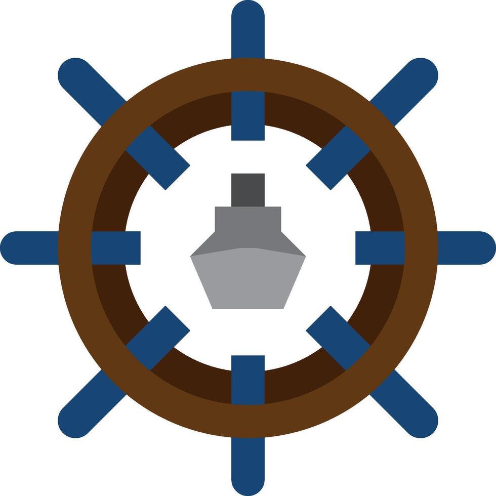 A ship wheel with a ship's wheel in the middle vector