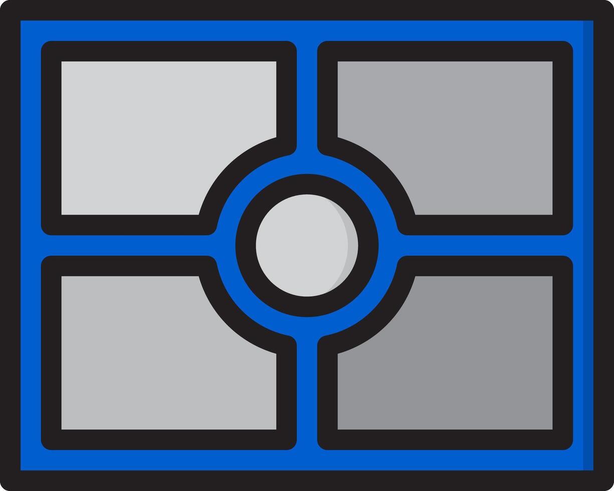 A square with four squares on it vector