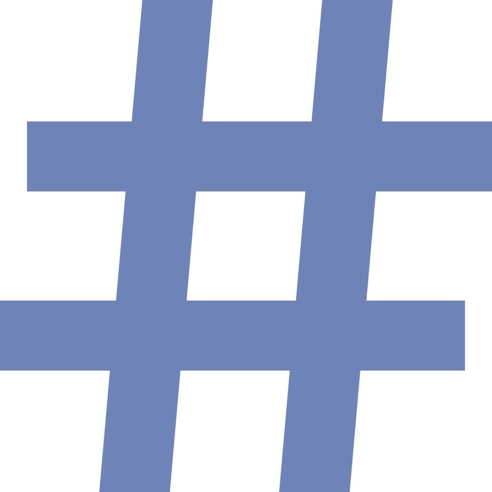 A blue hash symbol on a white background vector