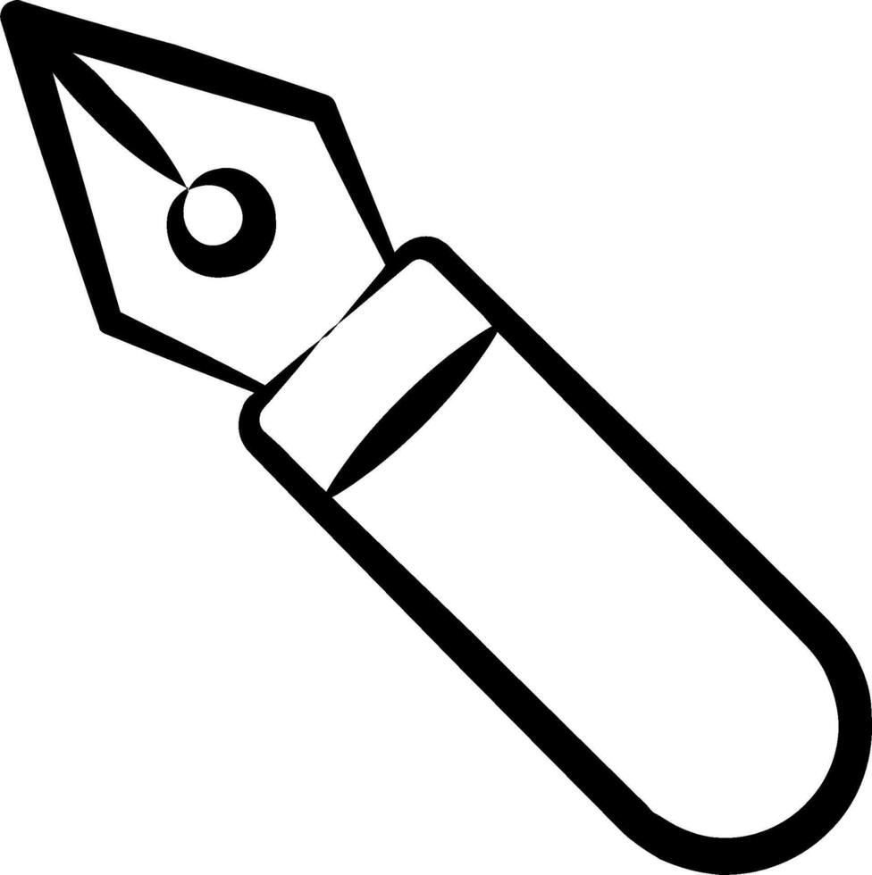 A pen and ink on a white background vector