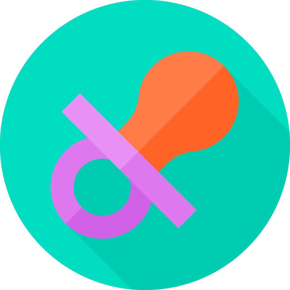 A flat icon of a pacifier vector