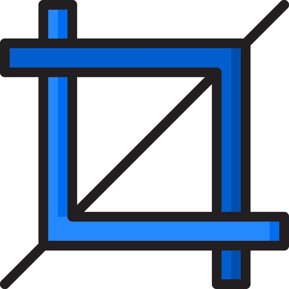 A square with a blue line through it vector