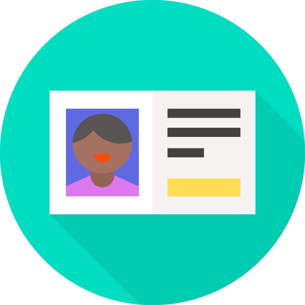 A flat icon of a person's face on a green background vector