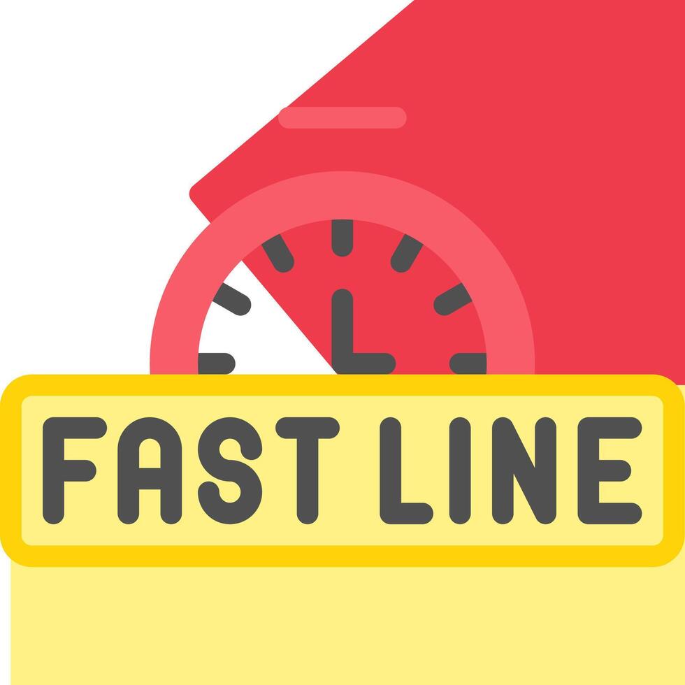 Fast line icon with a clock and a sign vector