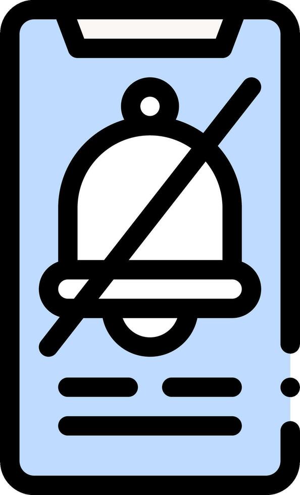 A phone with a bell icon on it vector