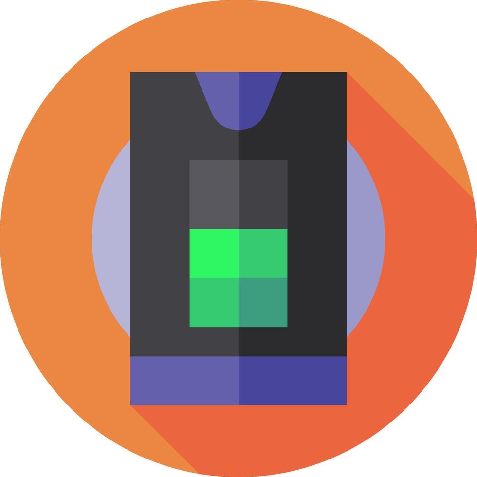 A battery icon with a green and blue battery vector