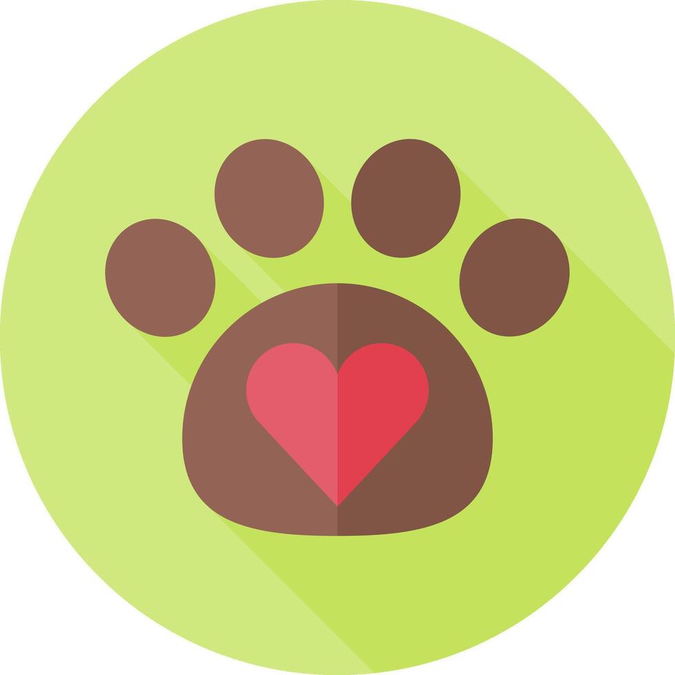 A dog paw with a heart on it vector