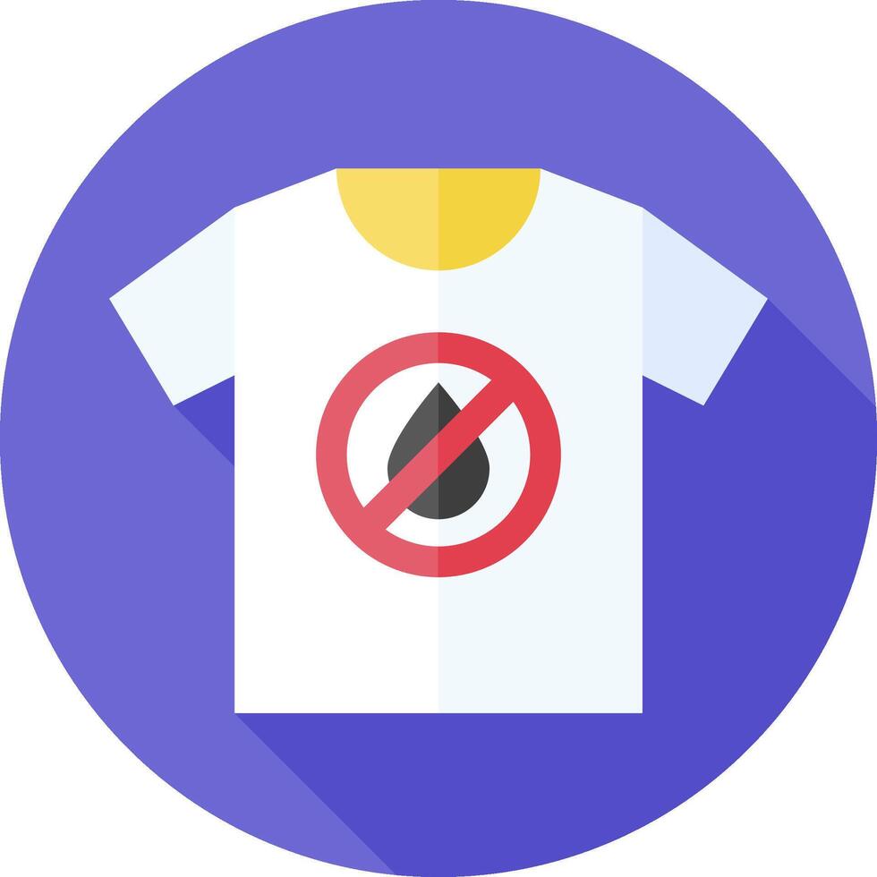 A t - shirt with a no water sign on it vector
