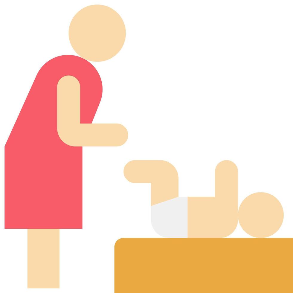 A woman is helping a baby to stand up vector