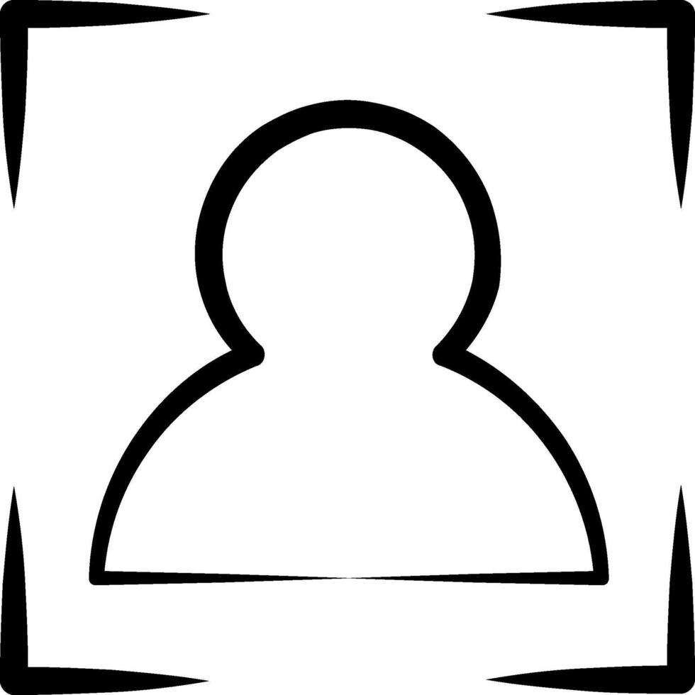 A person icon in a square frame vector